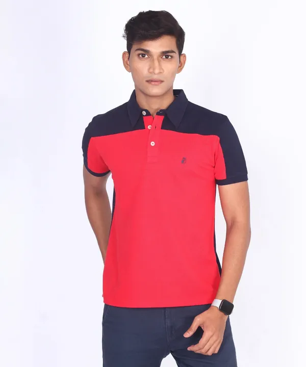 Red_&_Navy_Regular_Fit_Polo_T-Shirt_For_Men