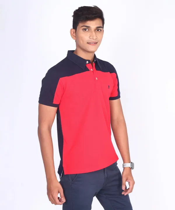 Red_&_Navy_Regular_Fit_Polo_T-Shirt_For_Men