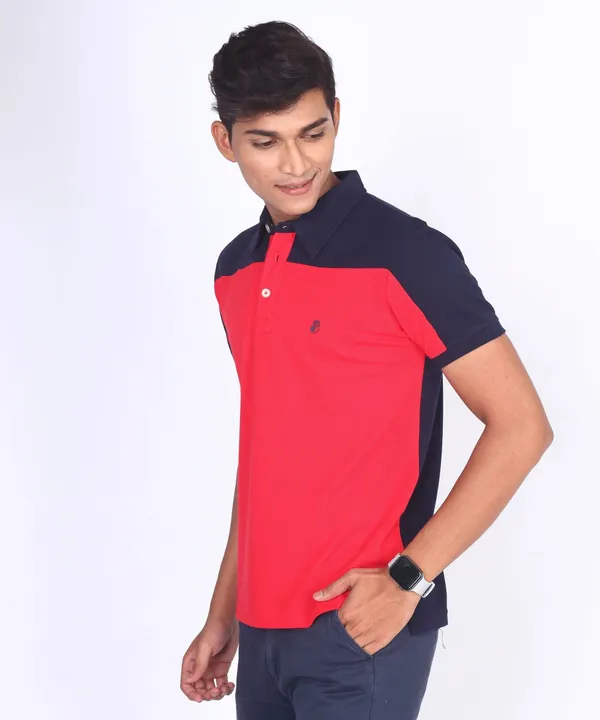 Red_&_Navy_Regular_Fit_Polo_T-Shirt_For_Men