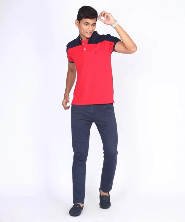 Red_&_Navy_Regular_Fit_Polo_T-Shirt_For_Men