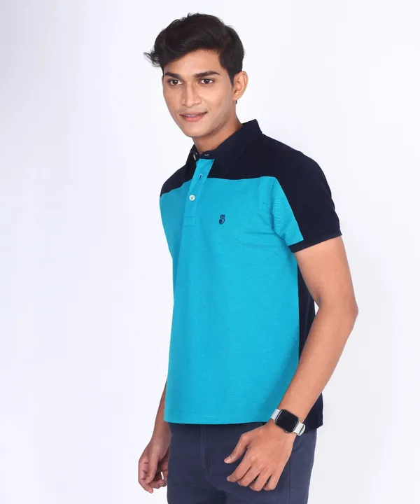 Z_Green_&_Navy_Regular_Fit_Polo_T-Shirt_For_Men