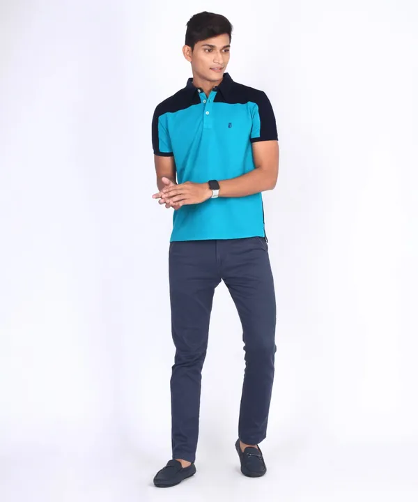 Z_Green_&_Navy_Regular_Fit_Polo_T-Shirt_For_Men