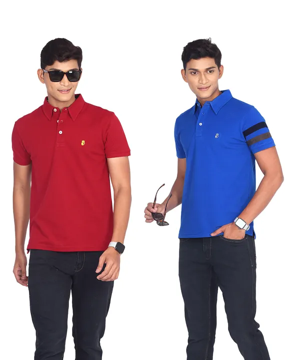 Maroon_&__Blue_Side_Show_Classic_Premium_T-Shirt_For_Men