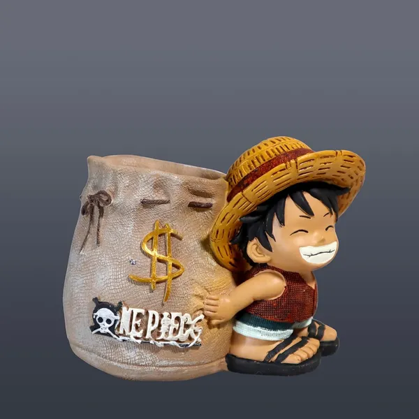 Luffy_Pen_Stand_Hand_Painted_Collectible_Stone_Cartoon_Figurine