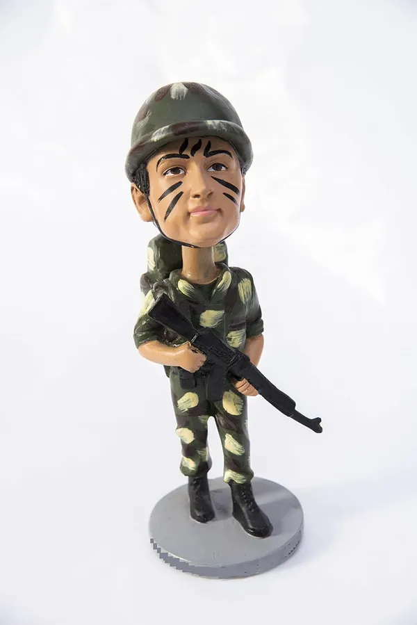 Indian_Army_Bobblehead_Handmade_Cartoon_Figurine