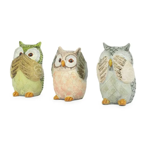Gandhian_Owls_Set_Bobblehead_Handmade_Resin_Cartoon_Figurine