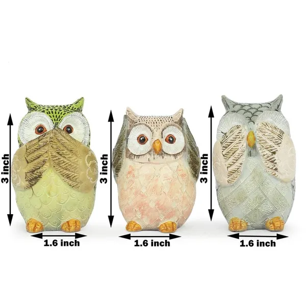 Gandhian_Owls_Set_Bobblehead_Handmade_Resin_Cartoon_Figurine