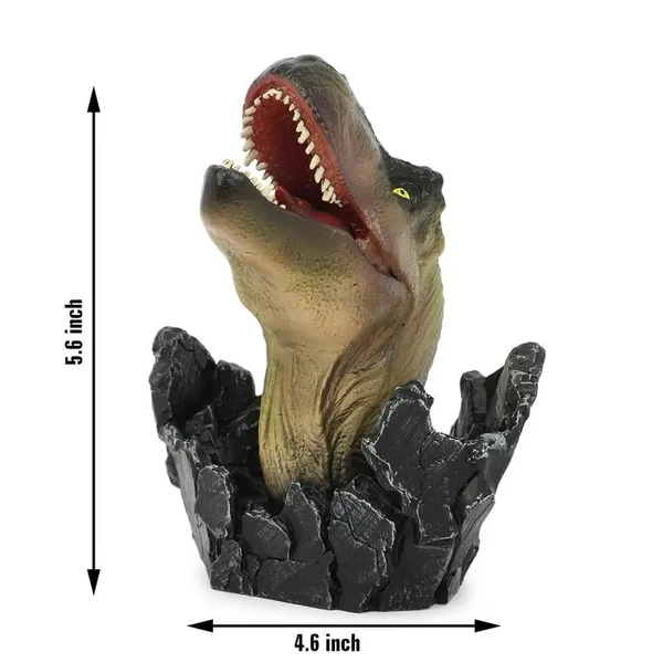 Green_Dinosaur_Bust_Hand_Painted_Collectible_Resin_Cartoon_Figurine