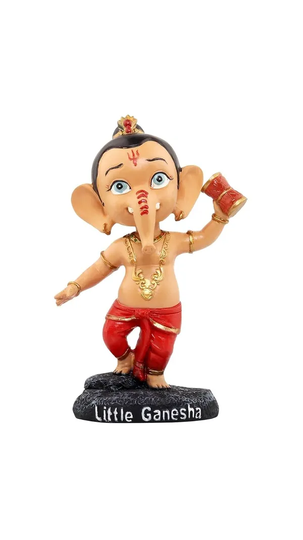 Little_Ganesha_Damru_Bobblehead_Handmade_Cartoon_Figurine