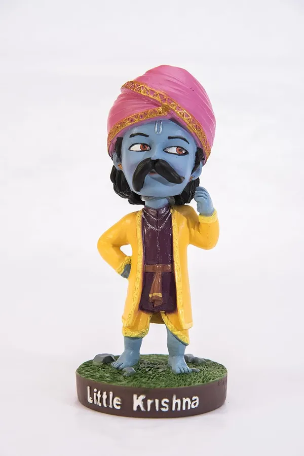 Little_Krishna_Bobblehead_Handmade_Cartoon_Figurine