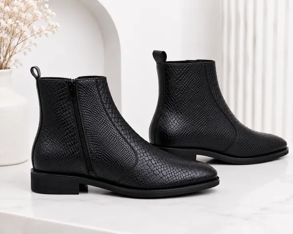 Black_Leather_Chealsea_Boot_Premium_&_Elegant_Shoes_Crocodile_Finished