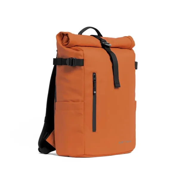 Nomad_Luxe_Rolltop_Sleek_Waterproof_Backpack_For_16.5L_Laptops_+_Luggage_Strap_Stale_Orange_For_Unisex_(Pack_Of_2)