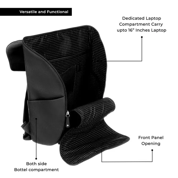 Black_Wax_Leather_Premium_&_Elegant_Wing_Backpack_For_Unisex