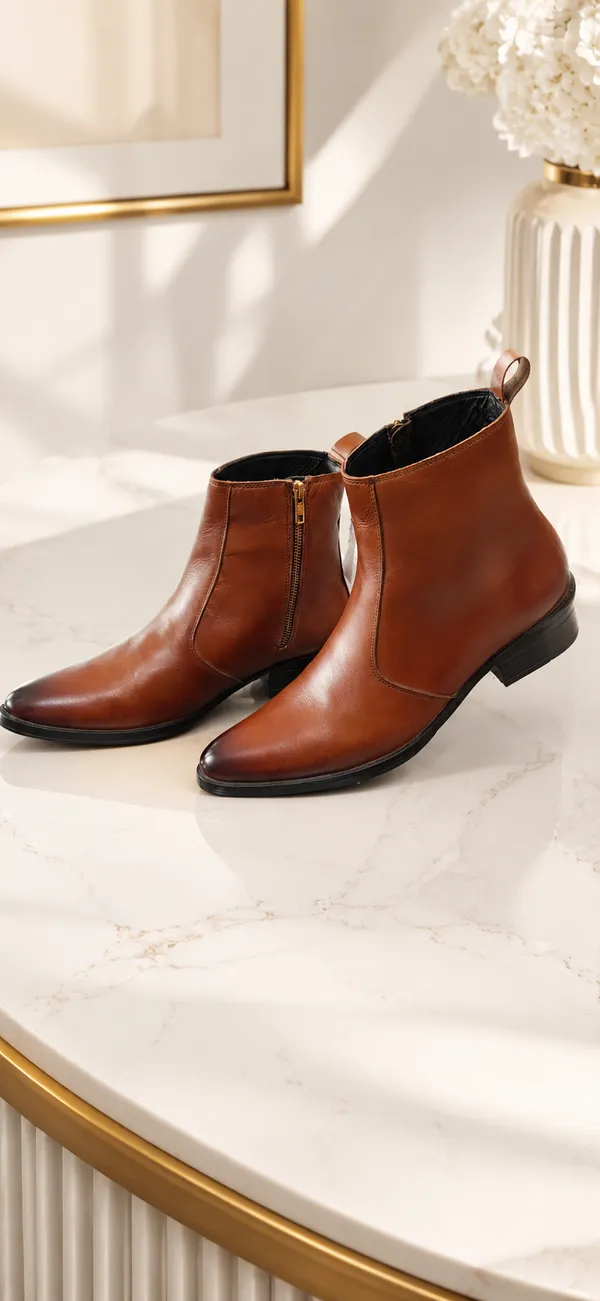 Tan_Leather_Cuban_Heel_Boots_For_Men_Premium_&_Elegant