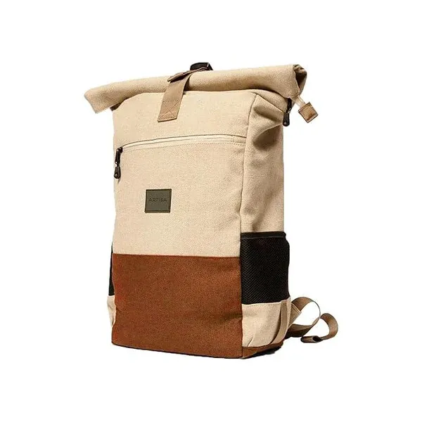 Khadi_Wax_Leather_Premium_&_Elegant_Roll_Top_Backpack_For_Unisex