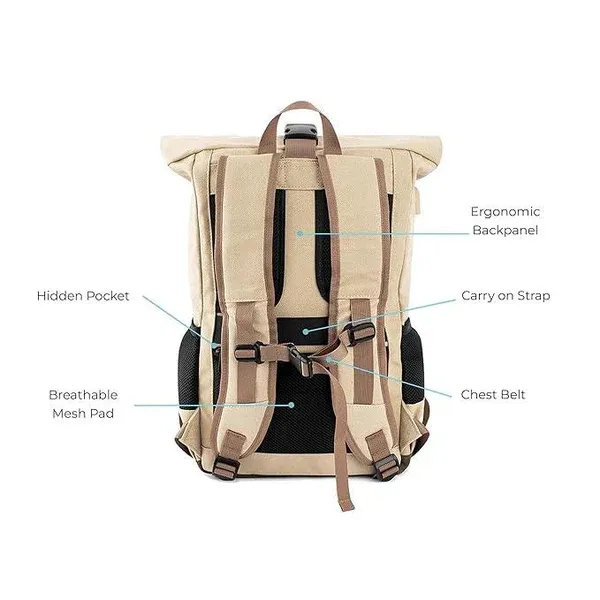 Khadi_Wax_Leather_Premium_&_Elegant_Roll_Top_Backpack_For_Unisex