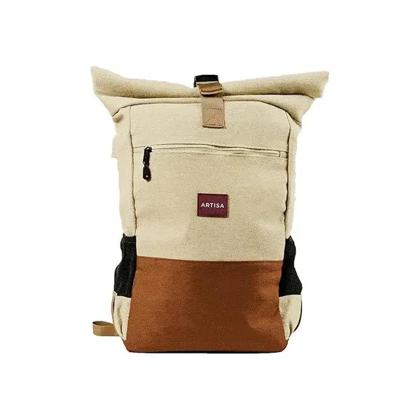 Khadi_Wax_Leather_Premium_&_Elegant_Roll_Top_Backpack_For_Unisex