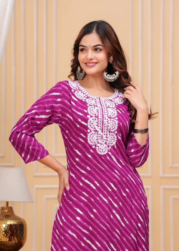 Purple_Leheriya_Printed_Embroidered_Mirror_Work_Straight_Kurta_For_Women