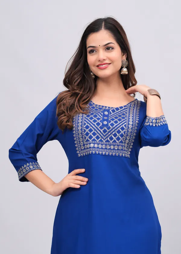 Blue_Sequins_Embroidered_Solid_Straight_Kurta_For_Women
