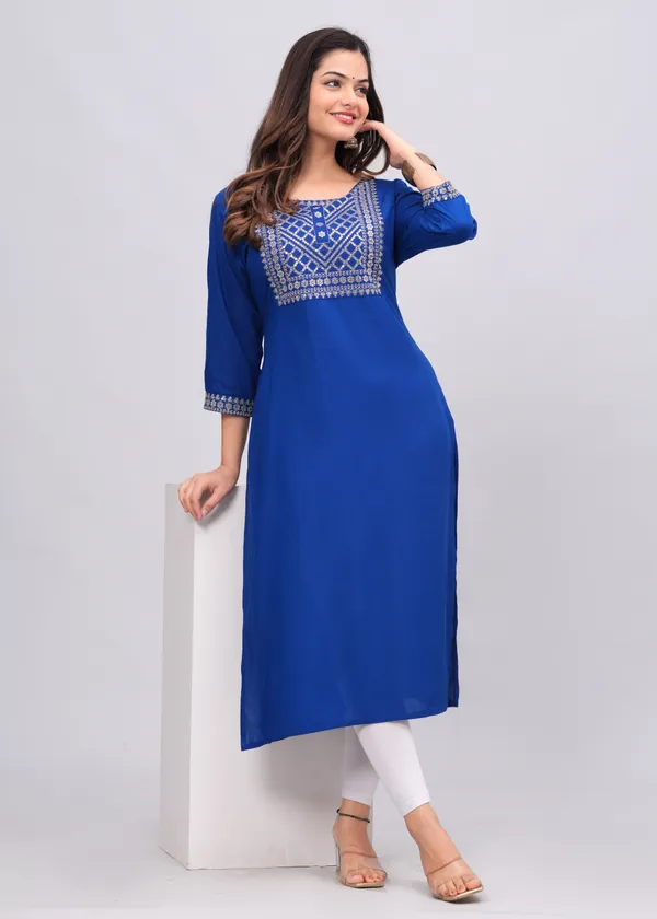 Blue_Sequins_Embroidered_Solid_Straight_Kurta_For_Women