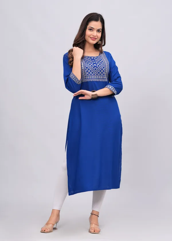 Blue_Sequins_Embroidered_Solid_Straight_Kurta_For_Women