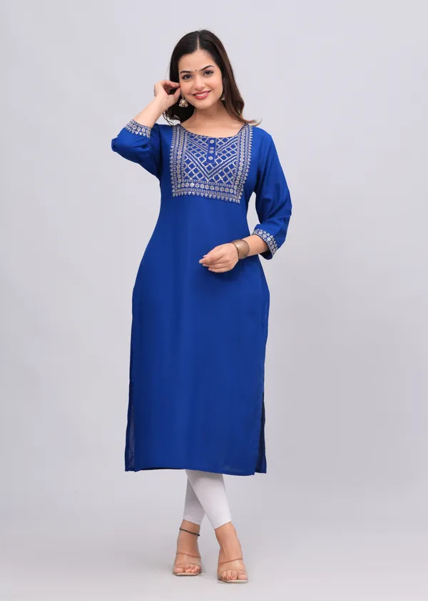 Blue_Sequins_Embroidered_Solid_Straight_Kurta_For_Women