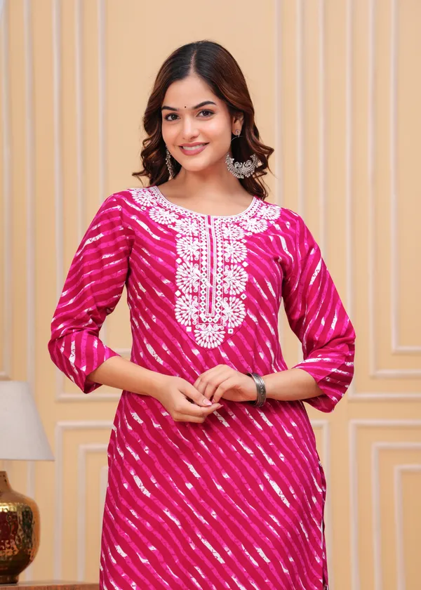 Rani_Leheriya_Printed_Embroidered_Mirror_Work_Straight_Kurta_With_Palazzo_For_Women
