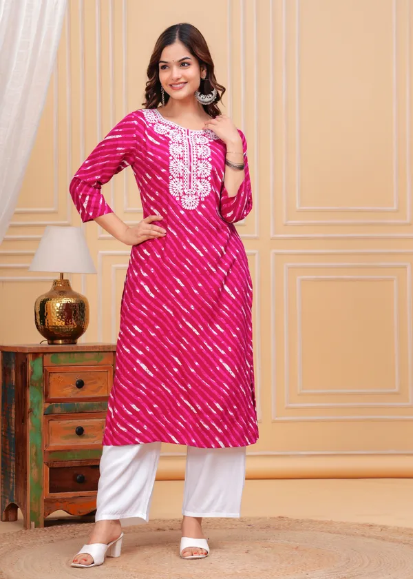 Rani_Leheriya_Printed_Embroidered_Mirror_Work_Straight_Kurta_With_Palazzo_For_Women