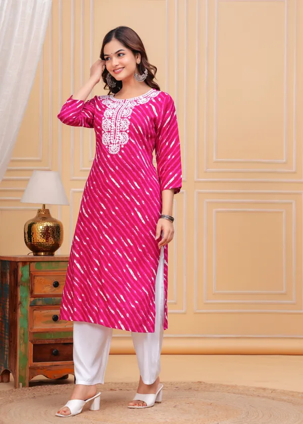 Rani_Leheriya_Printed_Embroidered_Mirror_Work_Straight_Kurta_With_Palazzo_For_Women