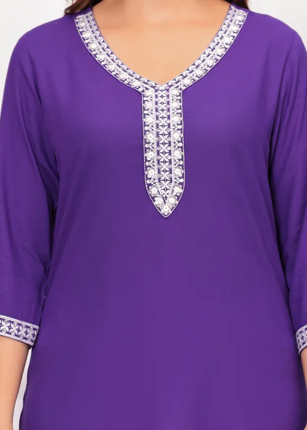 Wine_Embroidered_Round_Neck_Crop_Top_For_Women