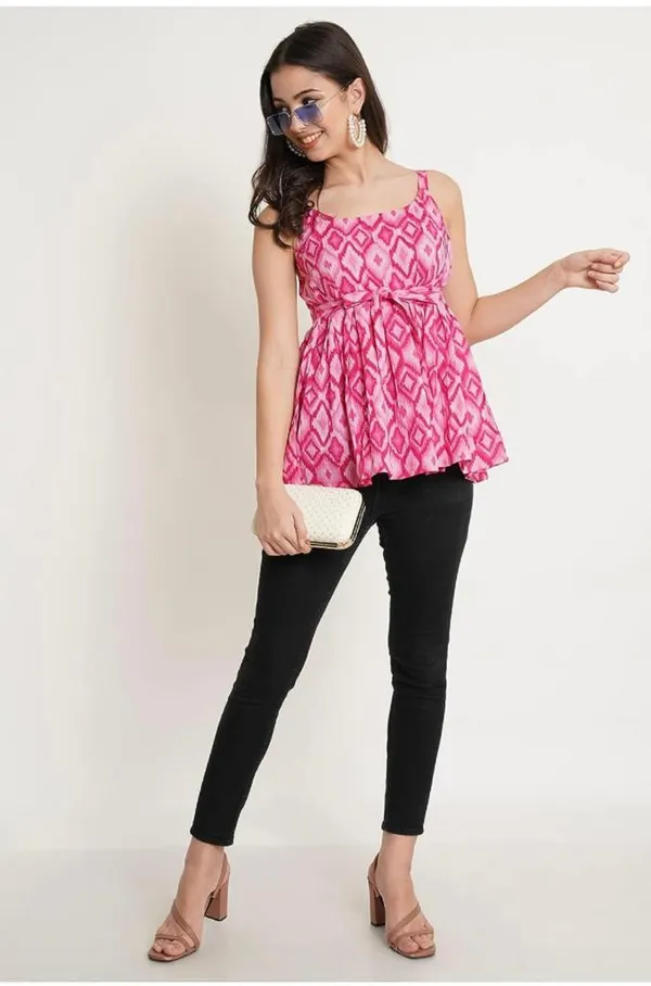 Pink_Floral_Printed_Regular_Cami_Crop_Tops_For_Women