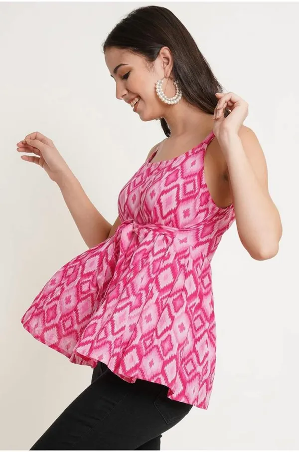 Pink_Floral_Printed_Regular_Cami_Crop_Tops_For_Women