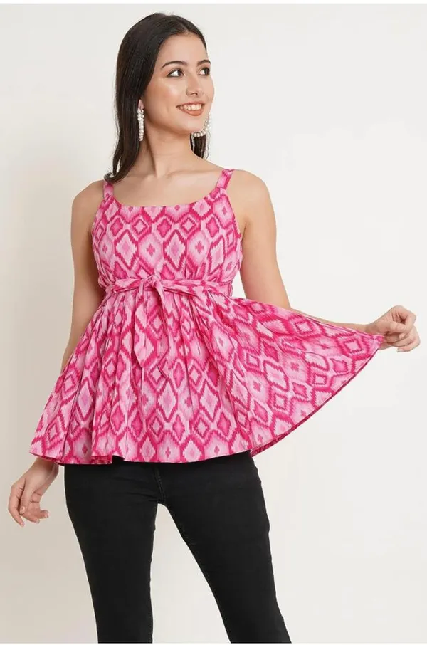 Pink_Floral_Printed_Regular_Cami_Crop_Tops_For_Women