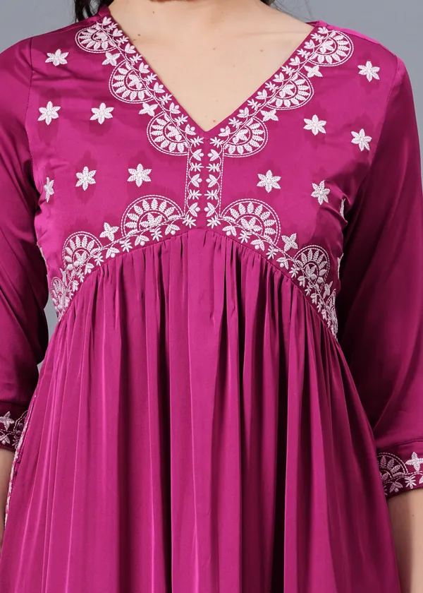 Pink_Floral_Embroidered_Regular_Thread_Work_A-Line_Kurta_With_Palazzos_&_Dupatta_For_Women