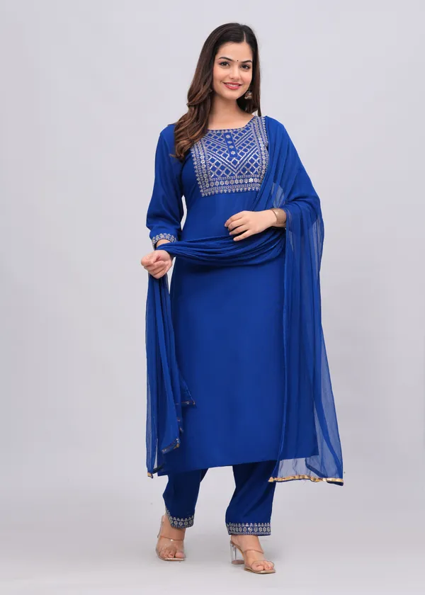 Blue_Floral_Embroidered_Sequinned_Kurta_With_Palazzos_&_With_Dupatta_For_Women