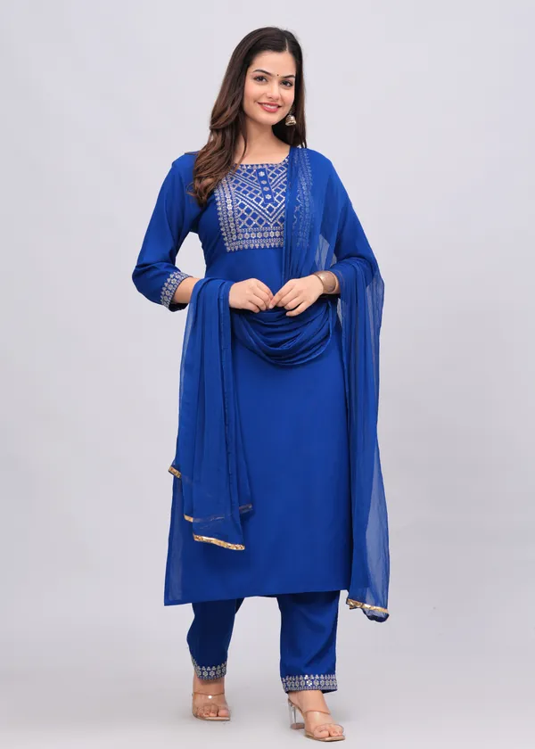 Blue_Floral_Embroidered_Sequinned_Kurta_With_Palazzos_&_With_Dupatta_For_Women