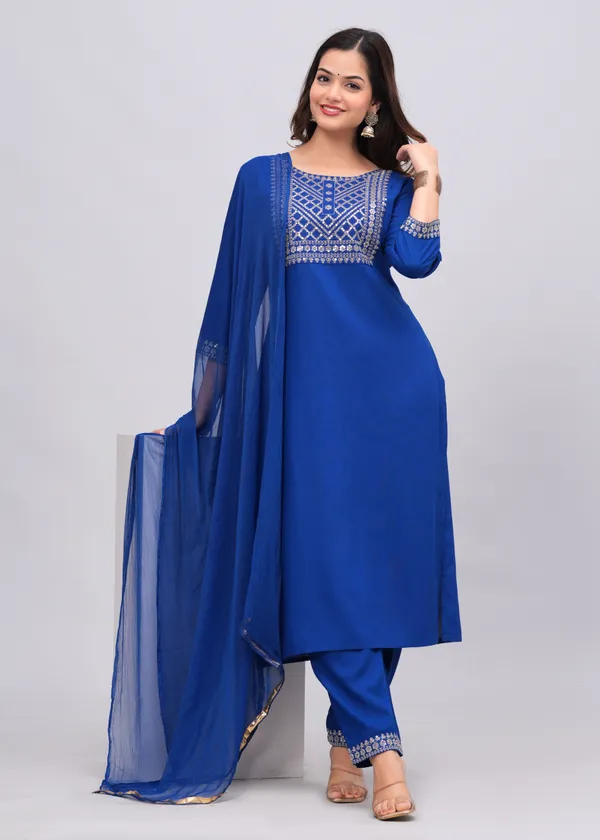 Blue_Floral_Embroidered_Sequinned_Kurta_With_Palazzos_&_With_Dupatta_For_Women