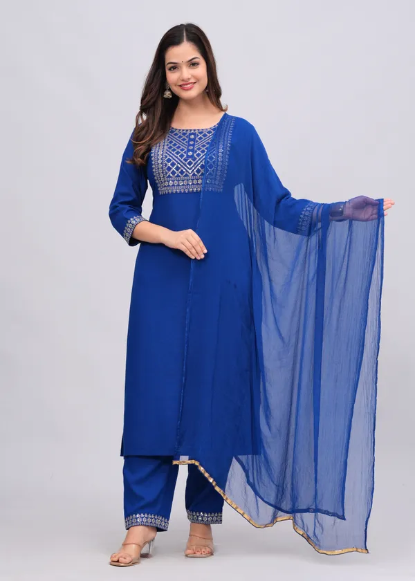 Blue_Floral_Embroidered_Sequinned_Kurta_With_Palazzos_&_With_Dupatta_For_Women