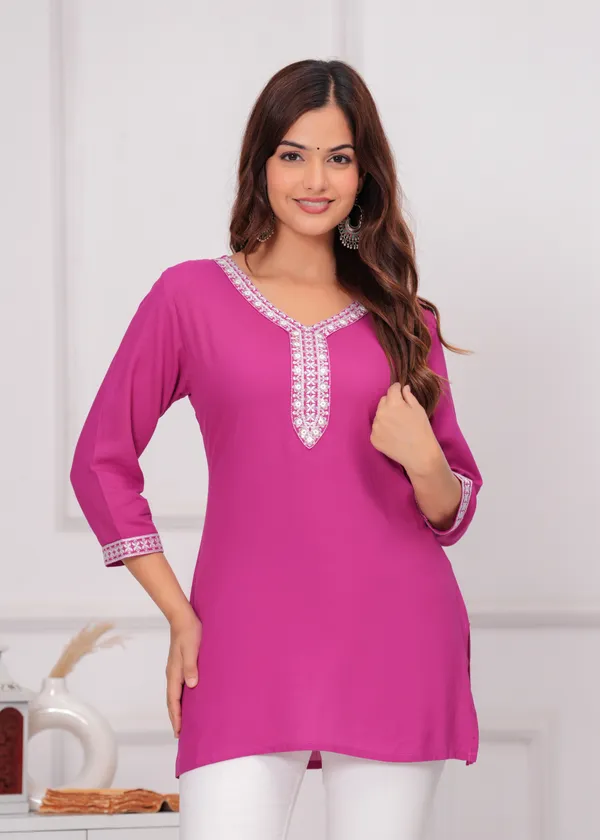 Pink_Embroidered_Tunics_For_Women