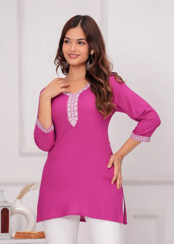 Pink_Embroidered_Tunics_For_Women