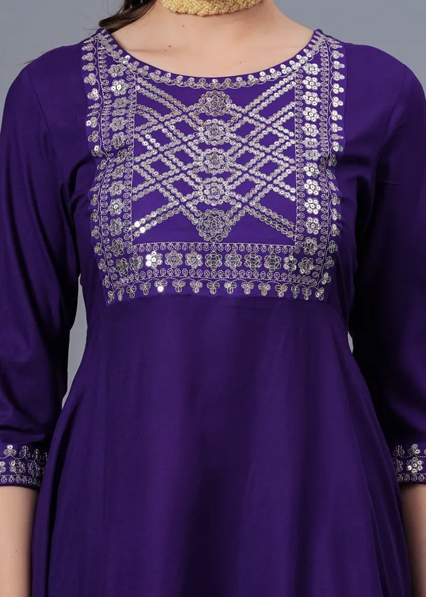 Purple_Embroidered_Sequinned_Anarkali_Kurta_&_Trousers_With_Dupatta_For_Women