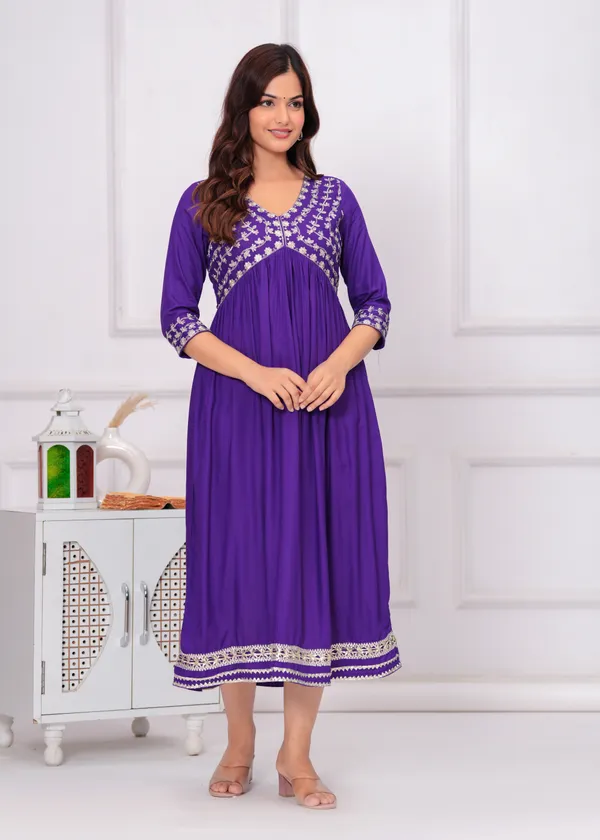 Purple_Embroidery_Ethnic_Dress_For_Women