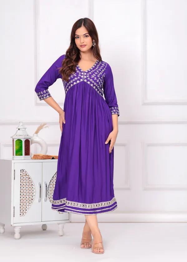 Purple_Embroidery_Ethnic_Dress_For_Women