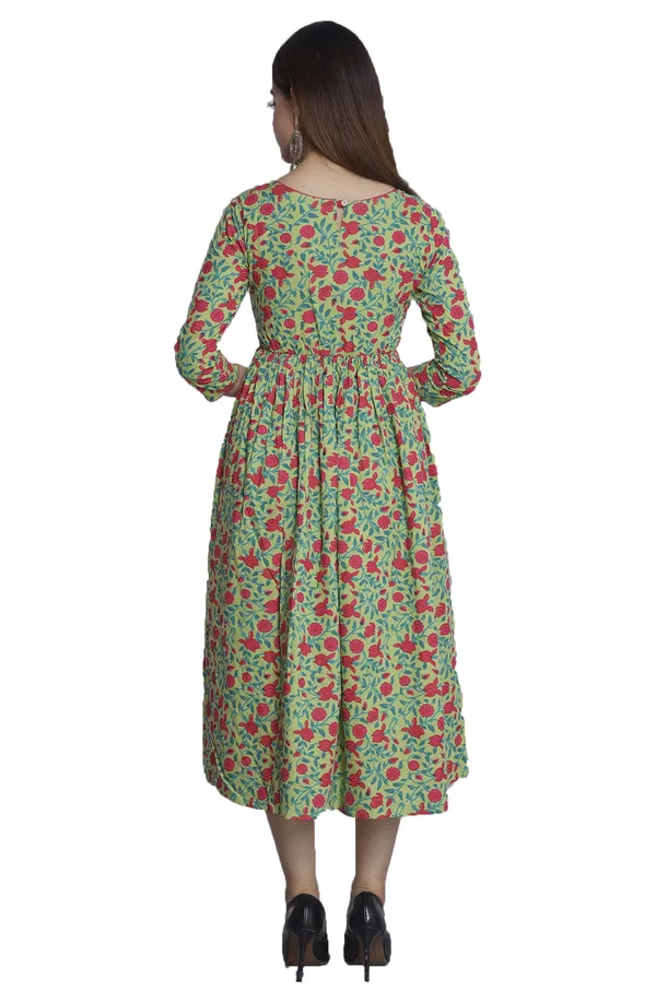 Parrot_Green_Floral_Printed_A-Line_Ethnic_Dress_For_Women