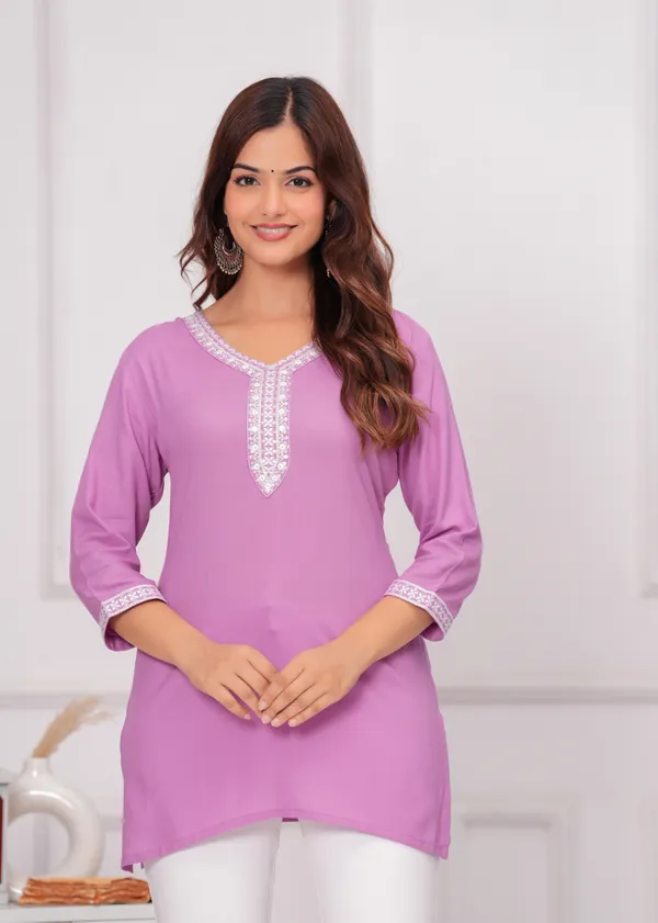 Light_Purple_Embroidered_Straight_Kurti_For_Women