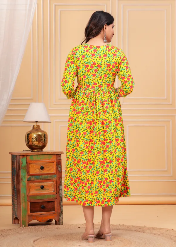 Pink_Printed_Maternity_Gown_Kurta_For_Women
