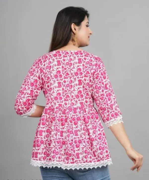 Pink_Floral_Printed_Regular_Kurta_Tops_For_Women