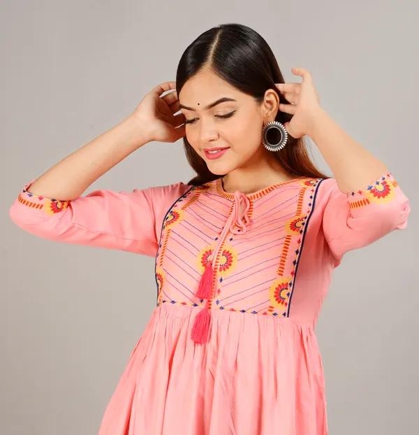 Pink_Embroidered_Tie-Up_Neck_Top_For_Women
