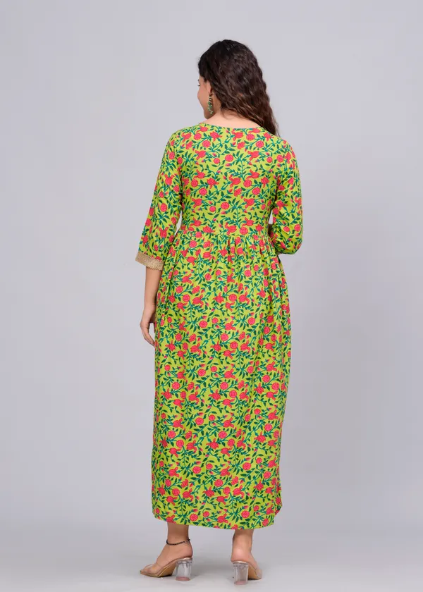 Parrot_Green_Floral_Printed_V-Neck_Fit_And_Flare_Ethnic_Maxi_Dress_For_Women