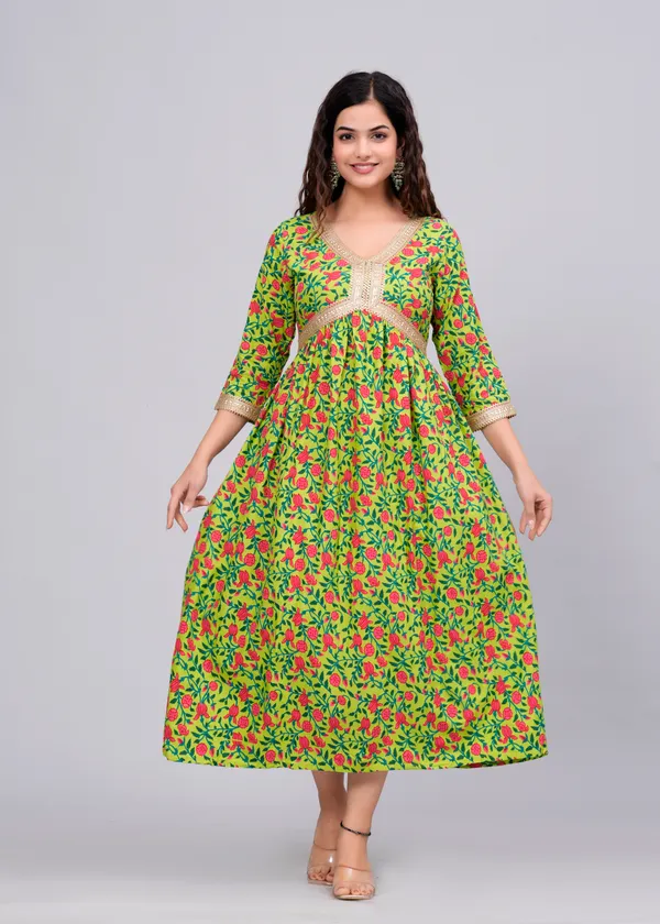 Parrot_Green_Floral_Printed_V-Neck_Fit_And_Flare_Ethnic_Maxi_Dress_For_Women
